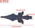 4 PCS Iron Picket Fence Triad Spear 2.24"×0.55"×4.84" Dollhouse Wrought Iron Fence Applied to Home Garden Fence Top...