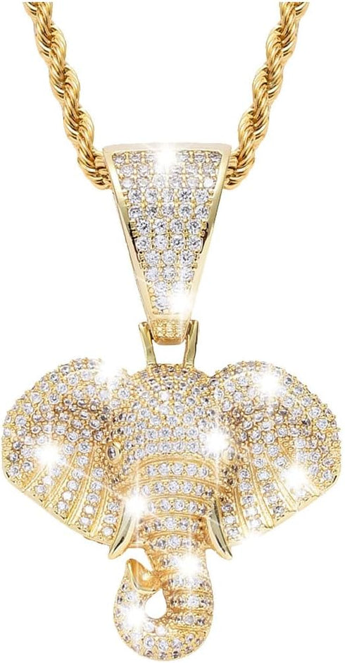 Bling Elephant Diamond Car Mirror Interior Hanging Ornament, Lucky Crystal Rhinestone Pendant Car Rear View Mirror Charm, Car Accessories for Wome...