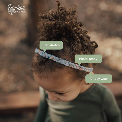 Parker Baby Co. Toddler Braided Headbands, Assorted (Pack of 10) Hair Accessories for Girls - Marigold Set...