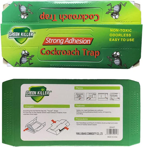 Cockroach Trap Roach Killer Indoor Home Non-Toxic Sticky Trap Bug Glue Trap for Roach, Ants, Spiders, Bugs, Beetles, Crickets...