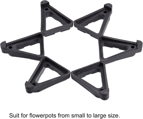 MECCANIXITY 12 Pcs Plant Pot Feet 2.8" Invisible Plastic Stand Holders Risers for Flower Plant, Indoor, Outdoor, Patio, Deck, Garden, Greenhouse (...