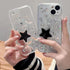 for iPhone 14 Pro Max Case Bling Stars 3D Hearts Diamond Twinkle Star Glitter Spark Luxury Girly Aesthetic Personalized Design for Women Girls Tee...