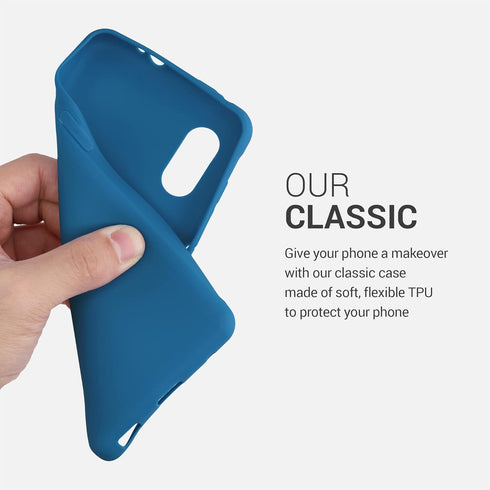 kwmobile Case Compatible with Samsung Galaxy Xcover Pro Case - Soft Slim Protective TPU Silicone Cover - Blue Reef...