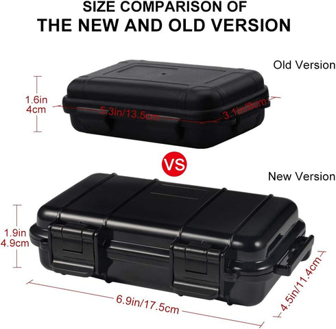 Watertight Box Outdoor Utility Dry Box, Shockproof & Waterproof Protective Case W/Foam, Micro Case Solid Dry Storage Container for Fishing Camping...