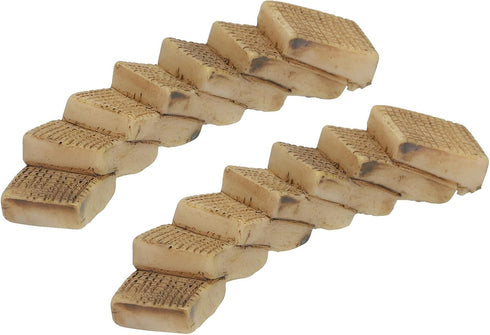 MECCANIXITY Miniature Stone Stairs Bent Steps Micro Bonsai Dollhouse for Fish Tank Landscape Decoration Garden Decoration Grey 2Pcs...