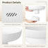 Fruit Bowls with Draining Holes, 10.2" Large Fruit Basket with Removable Pedestal, White Plastic Decorative Bowl, Fruit Countertop Vegetable Holde...