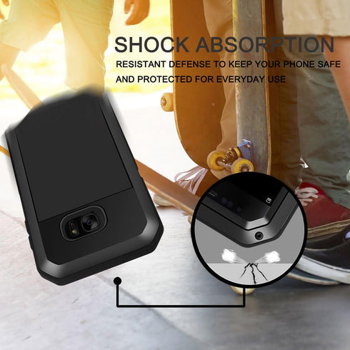 seacosmo Case for Samsung Galaxy S7, Shockproof Dustproof Rainproof Military Grade Full Body Protective Case with Tempered Glass Screen Protector ...