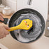 2 PCS Yellow Duck +Yellow chicken Dish Brush Handle Built-in Scraper, Scrub Brush for Pans, Pots, Kitchen Sink Cleaning...