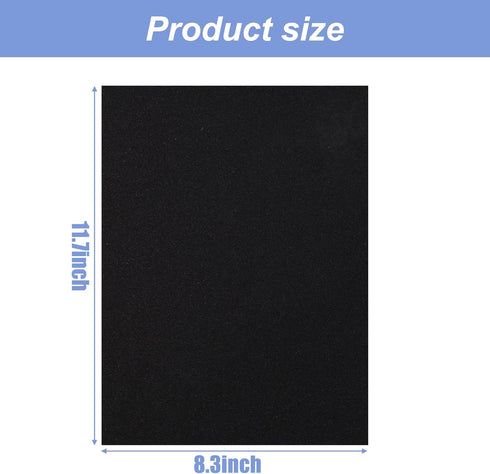 BigOtters 27 Sheets Black Glitter Cardstock Paper, A4 Sparkly Cardstock for DIY Art Project Scrapbook Birthday Wedding Party Decoration School Sup...