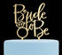 Bride to Be Cake Topper, Engagement, Bachelorette Party Decoration Supplies (Gold)...