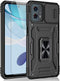 for Moto G 5G 2023 Case, Shockproof Phone Case & Sliding Camera Cover & Ring Holder Kickstand with Screen Protector for Motorola Moto G 5G 2023 (6...