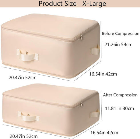 Ultra Space Saving Self Compression Organizer Bags,Comforter Storage Bag,Compression Bags for Storage,Large Moving Bags,Compression Organizer for ...