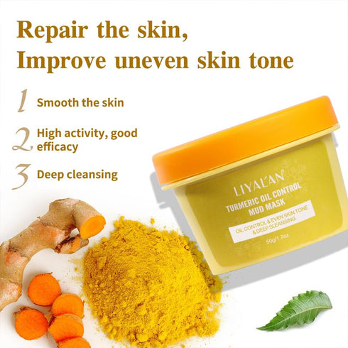 LIYALAN Face Clay Mask Set(1.76 oz/4 pack),Christmas Gifts for Women,Matcha Facial Mud Mask, Eggplant Rose Face Mask Skin Care, Turmeric Acne Faci...