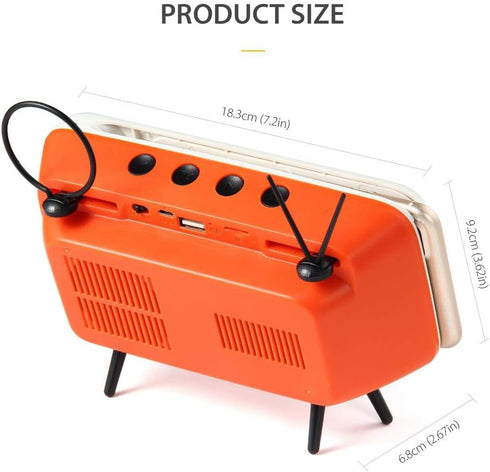 UnnFiko Wireless Bluetooth Speakers Retro TV Style Stand Holder, Cartoon Desktop Bracket Desk Mount, Universal for Samsung iPhone 14 13 12 Pro Max...