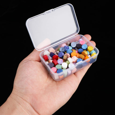 10 Packs Small Clear Plastic Beads Storage Containers Box Transparent Boxes with Hinged Lid for Small Items, Jewelry, Crafts (3.34 x 2.16 x 1 in)...
