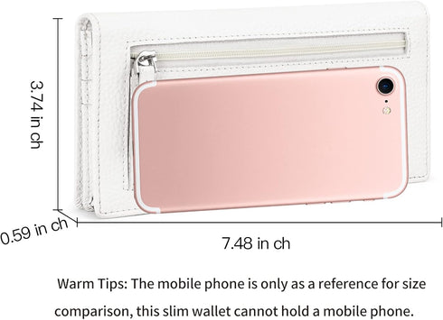 GOIACII Wallets for Women RFID Blocking Ultra Slim Real Leather Credit Card Holder Clutch...