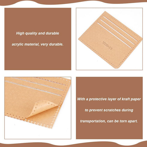 Acrylic Wallet Template Pattern Stencil Set for Clip Wallet Making DIY Keychain Key Ring Hand Crafts Tool Quilting Sewing Tool Durable 13 Pcs Card...