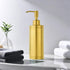 Gold Soap Dispenser,Kmeino Full Stainless Steel Countertop Soap Dispenser, Prime 300 ML Liquid Bottle for Kitchen & Bathroom Hand Dish Lotion (Bru...