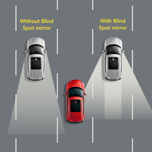 Suction Cup Mounting Blind Spot Mirror,HD Lens Frameless Convex Rear View Mirror Provides Wide Angle View,Design for Car Side Mirror,Universal Use...
