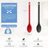 Long handle Silicone Mixing Spoon, 12" Stirring Spoons Nonstick Heat-Resistant Rubber Mixing Spoon for Cooking Baking...