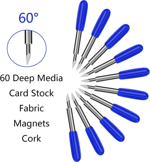 50 Pcs Replacement Blades Compatible with Explore 4/3/Air/Air2/Air one/Maker/Maker 4/3/2 Cutting Machines - Include 10PCS Fine Point Blade, 30PCS ...