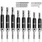 17Pcs Black Self Centering Drill Bit Set 1/4" Hex Shank VIX Bit, 5/64-1/4” Quick Change Hinge Center Drill Bits with 1 Hex Key & 8 Drill Bits for ...