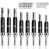 17Pcs Black Self Centering Drill Bit Set 1/4" Hex Shank VIX Bit, 5/64-1/4” Quick Change Hinge Center Drill Bits with 1 Hex Key & 8 Drill Bits for ...