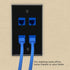 4 Port Keystone Jack Wall Plate with Smooth Face (5-Pack, Black)...