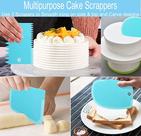 15 Pcs Cake Decorating Baking Syringe Tool Kit, Cupcake Filling Injector with Icing Nozzles Cream Scrapers Nozzle Brush Flower Nail Lifter Scissor...