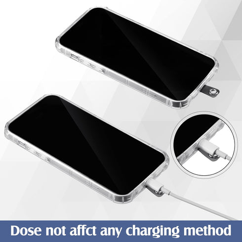 24 Pcs Phone Lanyard Tab Universal Phone Tether Patches TPU Replacement Patches Compatible Phone Case Lanyard Cell Phones Case Safety Lanyard Non ...