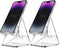 2 Pack Acrylic Cell Phone Stand, Phone Holder for Desk, Portable Clear Phone Stand,Office Desktop Accessories, Compatible with 4-10'' Phone 13 Pro...