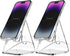 2 Pack Acrylic Cell Phone Stand, Phone Holder for Desk, Portable Clear Phone Stand,Office Desktop Accessories, Compatible with 4-10'' Phone 13 Pro...