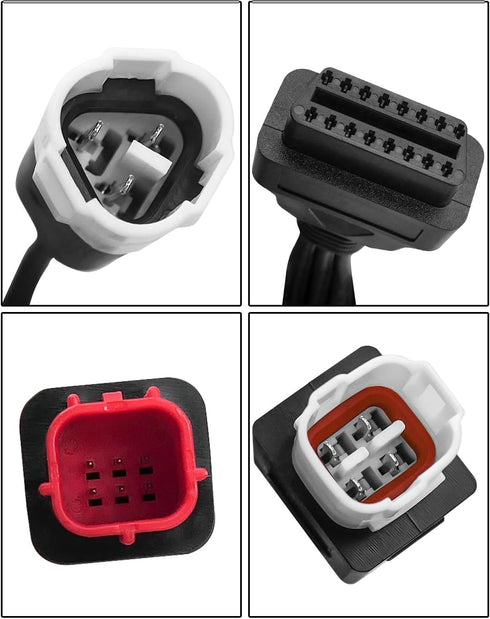 OBD2 Diagnostic Cable Fit for Yamaha Kline Euro5 Motorcycle 16 Pin to 3Pin 4Pin 6Pin OBD2 3 in 1 Diagnostic Adapter...