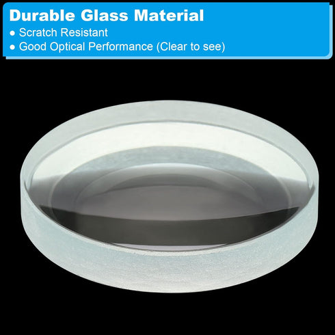 PATIKIL 4" (100mm) Focal Length Double Concave Lens, 2 Pack 50mm Diameter 8mm Height Glass Optically Polished Round Edges Lens for Physics Experim...