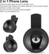2 in 1 Cell Phone Lens Kit, 0.45X Wide Angle 12.5X Macro Phone Camera Lens, Professional Cell Phone Lens with Clip, Detachable HD Lens with Storag...