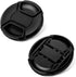 77mm Lens Cap Bundle, 3 Pack Universal Snap on Front Centre Pinch Lens Cover Set with Microfiber Lens Cleaning Cloth for Canon Nikon Sony Olympus ...