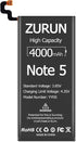 Galaxy Note 5 Battery Upgraded ZURUN 4000mAh Li-Polymer Battery EB-BN920ABE Replacement for Samsung Galaxy Note 5 N920 N920V N920A N920T N920P wit...