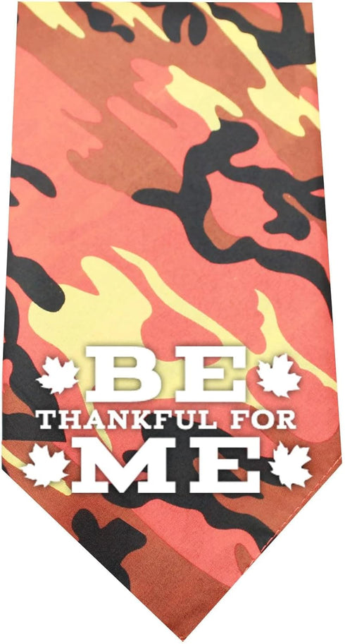 Mirage Pet Products Be Thankful for Me Screen Print Bandana, Large, Bright Pink...
