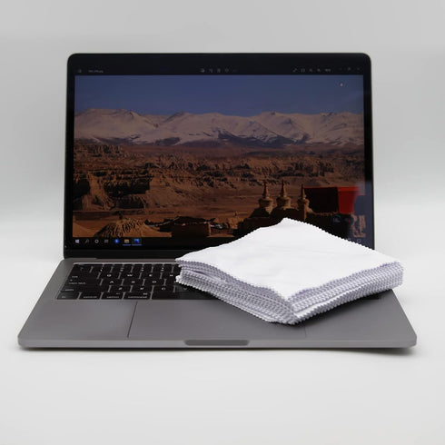 Eyeglasses Cleaning Cloth Glasses Cloths Bulk (5.5"x5.5", White, 100 pcs, No logo) for Eyeglasses, Lenses, Phones, Screens, Camera, Silverware, De...