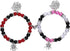 2Pcs Love Heart Mutual Attraction Natural Stone Bead Spider Stretch Bracelet Set for Women Men Red Heart Energy Stone Spider Web Beads Bracelet Ha...