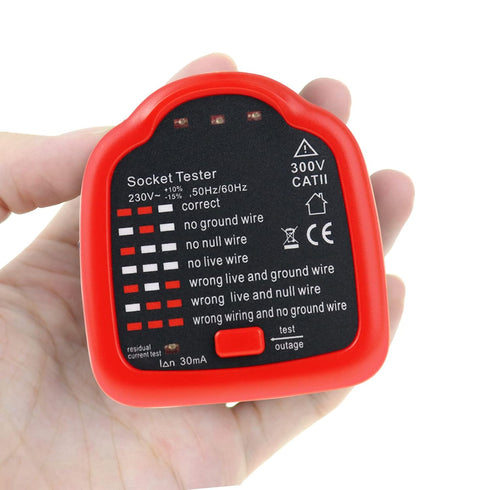 Automatic Electric Circuit Polarity Phase Voltage Detector Wall Plug Breaker Finder US Socket Tester Outlet Tester RCD Test (US Plug)...