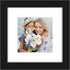 Golden State Art, 6x6 Square Picture Frame - Solid Wood with Real Glass - Display Picture 4x4 with Mat or 6x6 without Mat - Black Photo Frame for ...