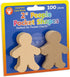Hygloss Products People Paper Cut Outs Culturally Diverse Family, Cardstock, 2" Mini, 100 ct, 2-Inch, Assorted...