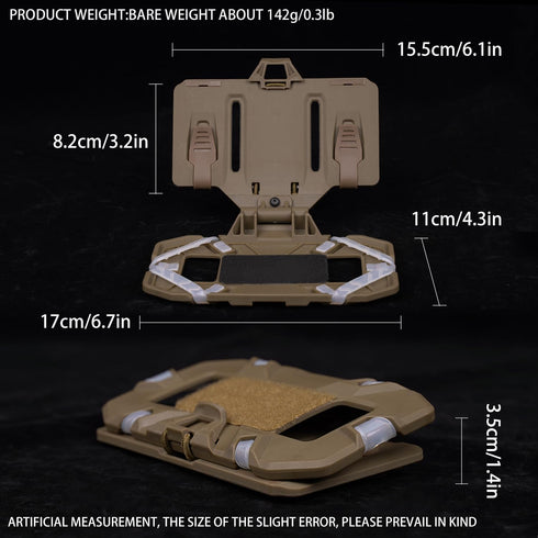 Universal Molle Phone Chest Mount Phone Holder Quick Release Folded Navigation Board for Screen Size 4.7"-6.7" (Tan)...