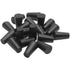 20 Pack Solid Rubber Stoppers Size #00-15mm x 10mm - 25mm Long - Tapered Laboratory Test Tube Stopper Plug - Black...
