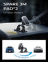 LISEN Magnetic Car Phone Mount for iPhone and Android with 6 Magnets and Adjustable Arch Design, Black...