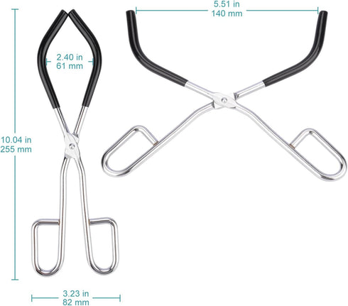 stonylab Beaker Tongs, Laboratory Beaker Clamp Beaker Tongs with Plastic Coated Jaws, 10 inches Length...