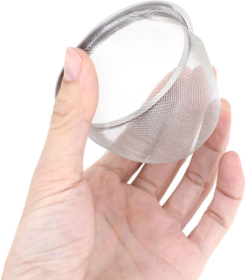 uxcell Stainless Steel Mesh Tea Leaves Stainer Teapot Filter 76mm x 55mm...