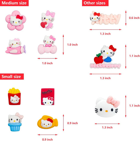 28 PCS Cute 2.5D Resin Shoe Charms Cartoon Kawaii Animal Pink Shoe Charms, Shoe Decoration for Girls Women Party Favors Gifts...
