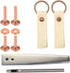Hotop Copper Rivet and Burr Washers for Leather Work #9 and #12 Brass Rivets Setter Install Setting Tool with Hole Punch Cutter Kit for Belts Wall...